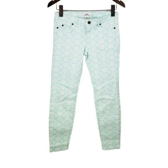 Vineyard Vines Jeans Blue Sea Print Round Medallion Women's Size 0 - Picture 8 of 8